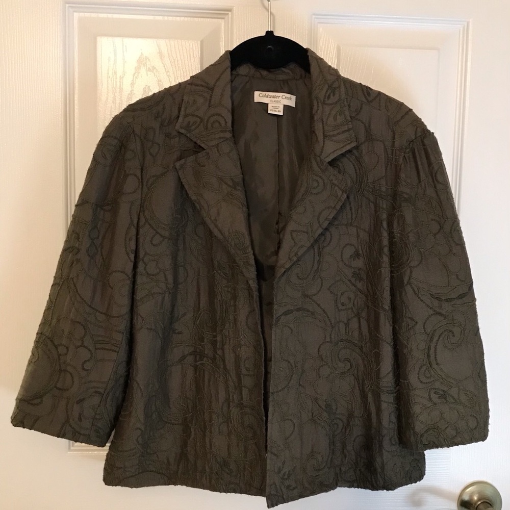 Coldwater Creek Allover Embroidered Jacket